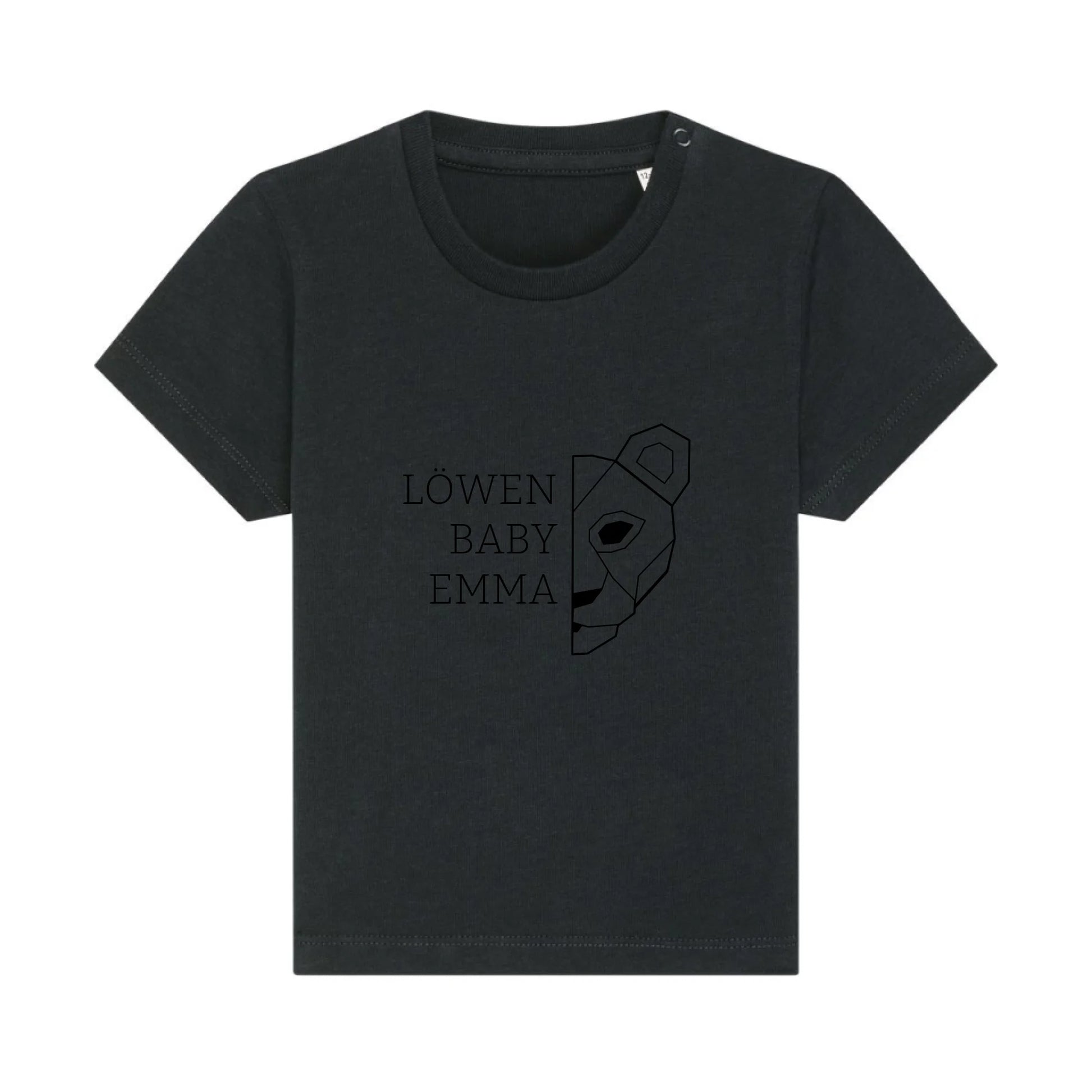 Löwen Baby - Bio Baby Shirt *personalisierbar (mit Namen)* Baby Creator T-Shirt ST ST NEU Black