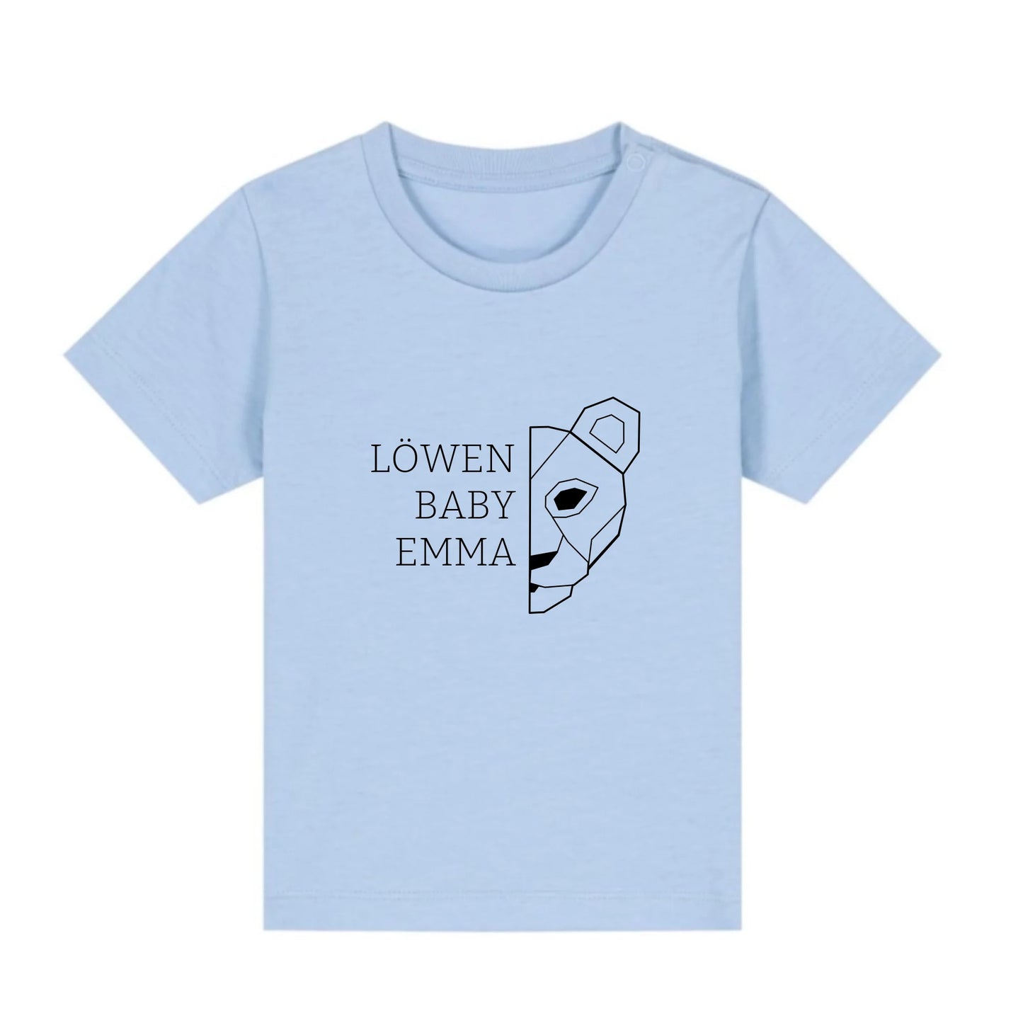 Löwen Baby - Bio Baby Shirt *personalisierbar (mit Namen)* Baby Creator T-Shirt ST ST NEU Blue-Soul