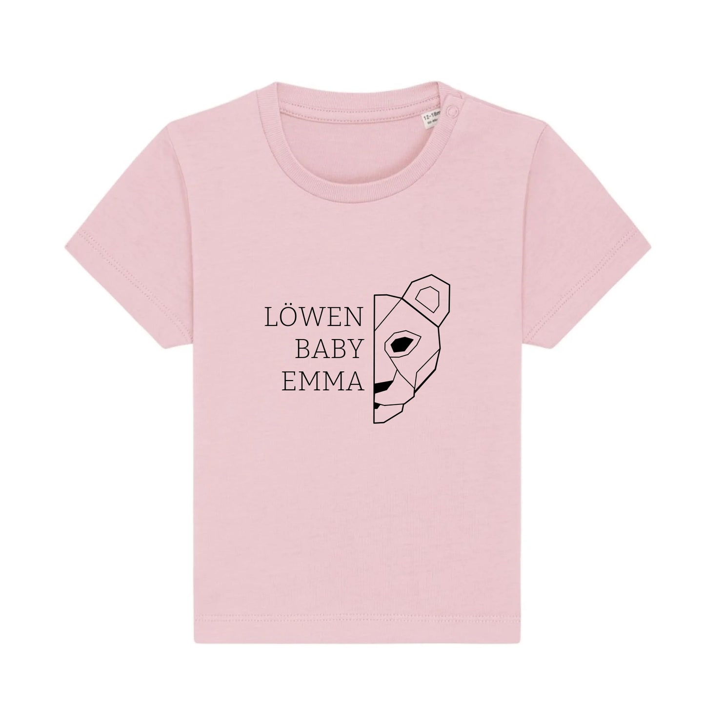 Löwen Baby - Bio Baby Shirt *personalisierbar (mit Namen)* Baby Creator T-Shirt ST ST NEU Cotton-Pink