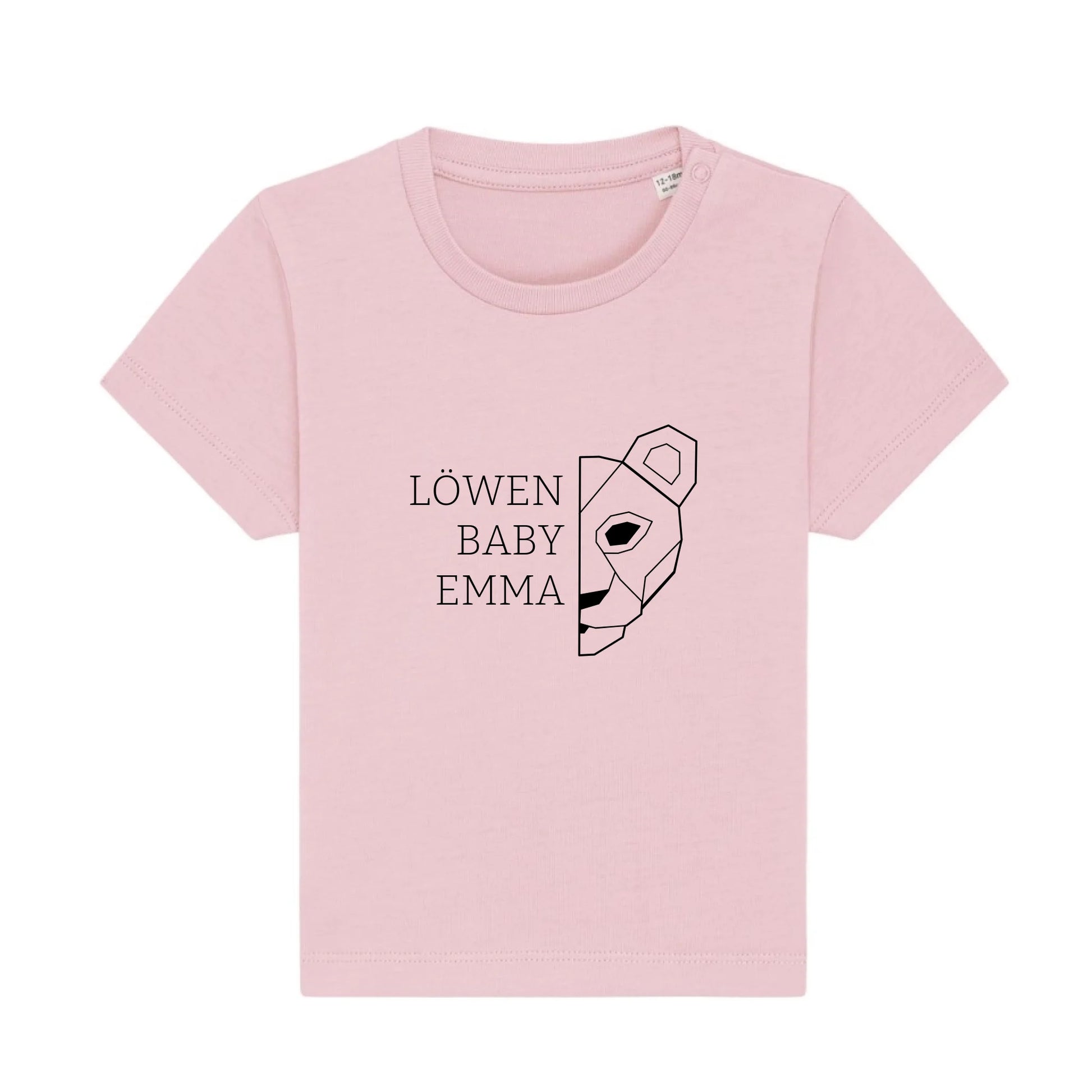 Löwen Baby - Bio Baby Shirt *personalisierbar (mit Namen)* Baby Creator T-Shirt ST ST NEU Cotton-Pink