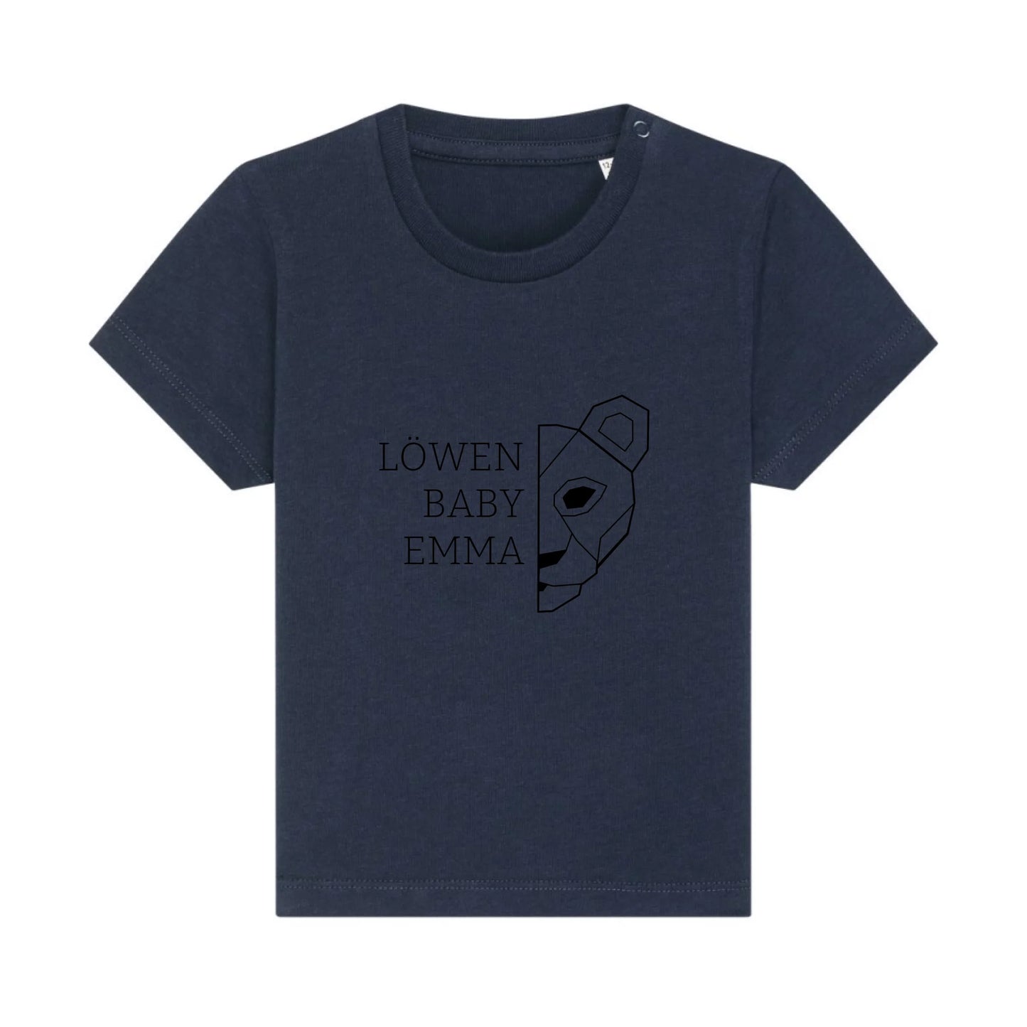 Löwen Baby - Bio Baby Shirt *personalisierbar (mit Namen)* Baby Creator T-Shirt ST ST NEU French-Navy