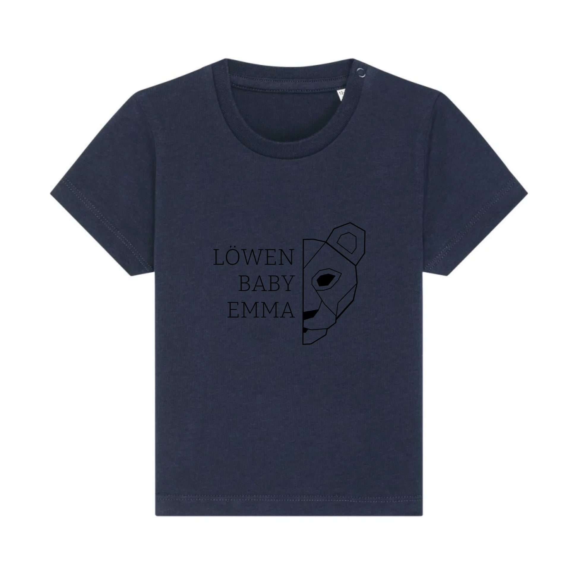 Löwen Baby - Bio Baby Shirt *personalisierbar (mit Namen)* Baby Creator T-Shirt ST ST NEU French-Navy