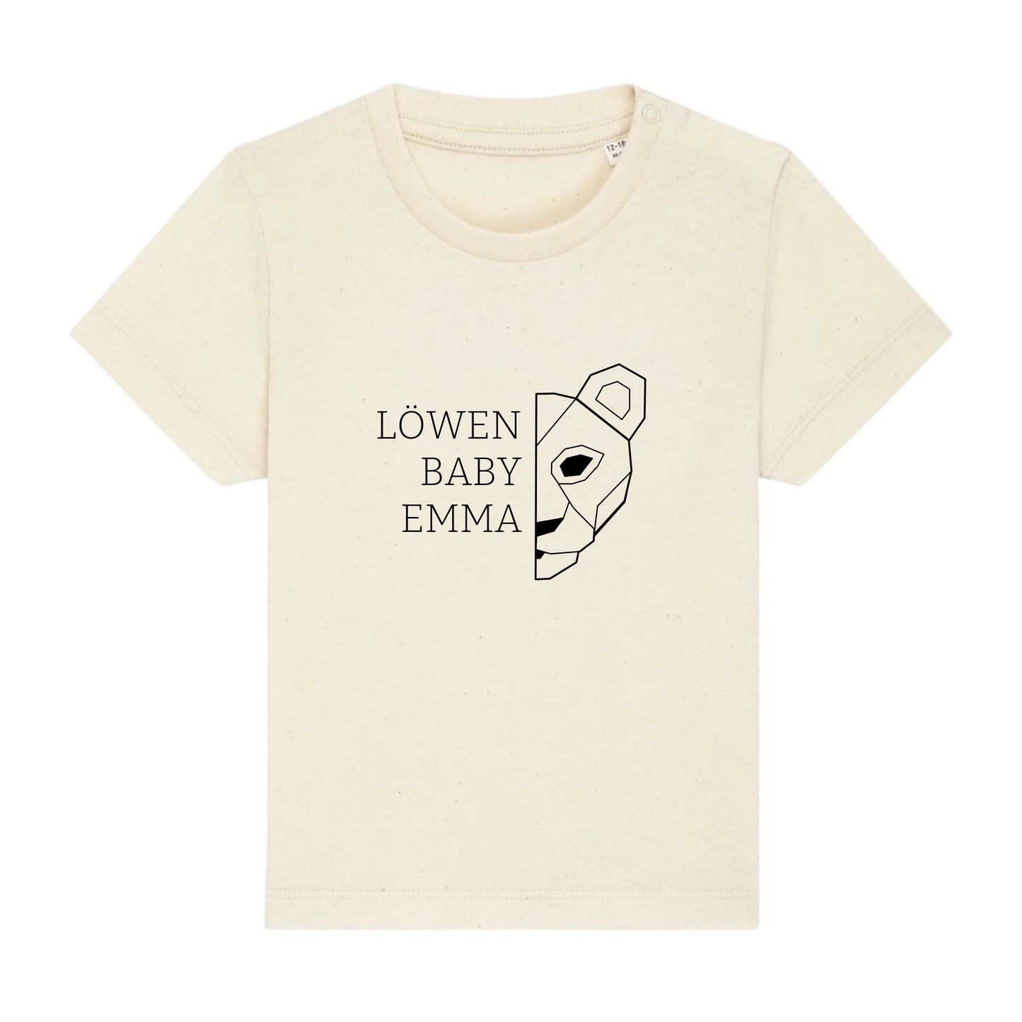 Löwen Baby - Bio Baby Shirt *personalisierbar (mit Namen)* Baby Creator T-Shirt ST ST NEU Natural-Raw
