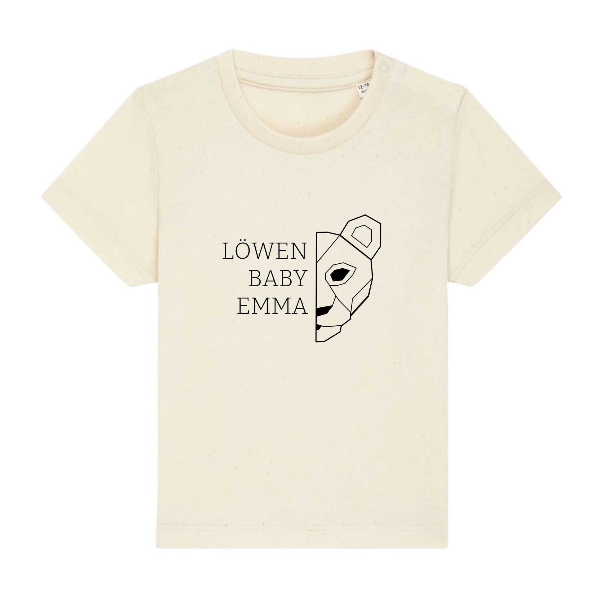Löwen Baby - Bio Baby Shirt *personalisierbar (mit Namen)* Baby Creator T-Shirt ST ST NEU Natural-Raw