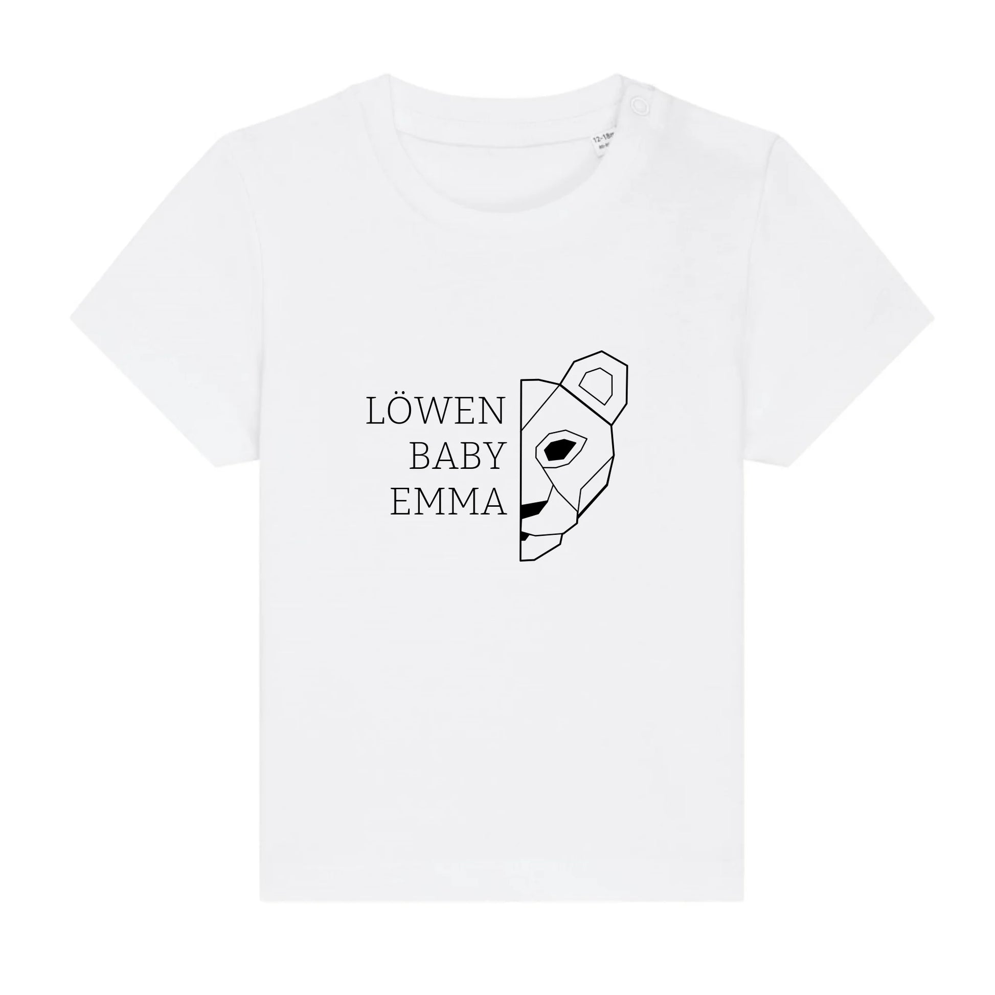 Löwen Baby - Bio Baby Shirt *personalisierbar (mit Namen)* Baby Creator T-Shirt ST ST NEU White