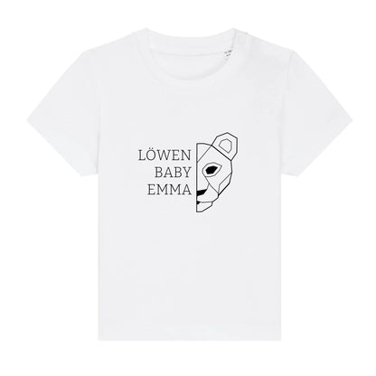 Löwen Baby - Bio Baby Shirt *personalisierbar (mit Namen)* Baby Creator T-Shirt ST ST NEU White