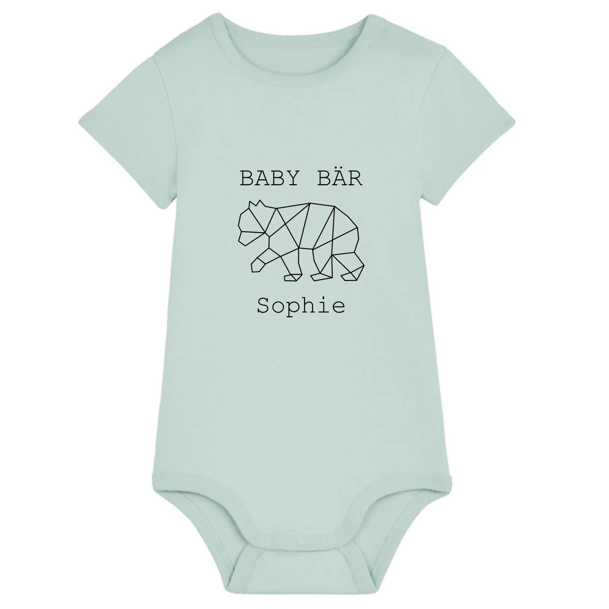 Baby Bär - Bio Baby Body *personalisierbar (mit Namen)* Baby Body ST ST Caribbean-Blue