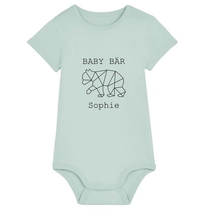 Baby Bär - Bio Baby Body *personalisierbar (mit Namen)* Baby Body ST ST Caribbean-Blue
