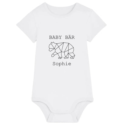 Baby Bär - Bio Baby Body *personalisierbar (mit Namen)* Baby Body ST ST White