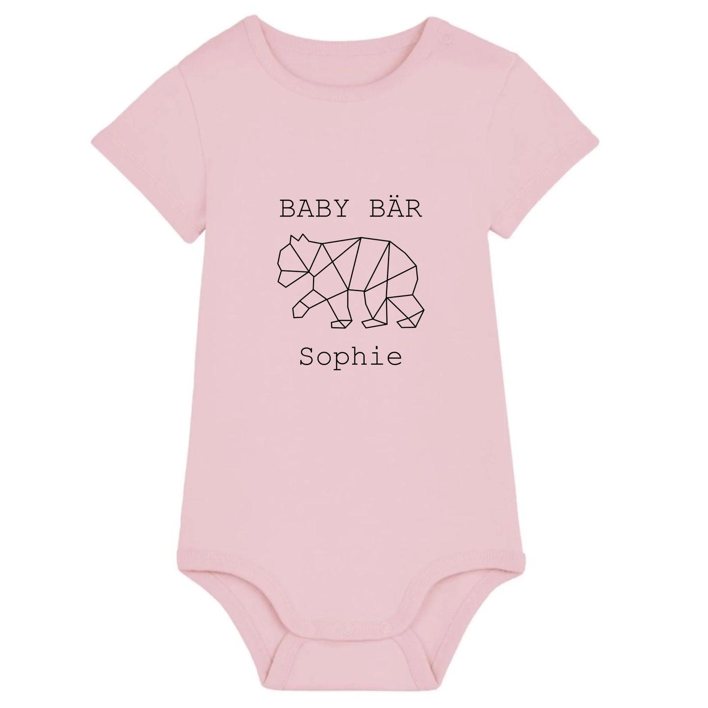 Baby Bär - Bio Baby Body *personalisierbar (mit Namen)* Baby Body ST ST Cotton-Pink
