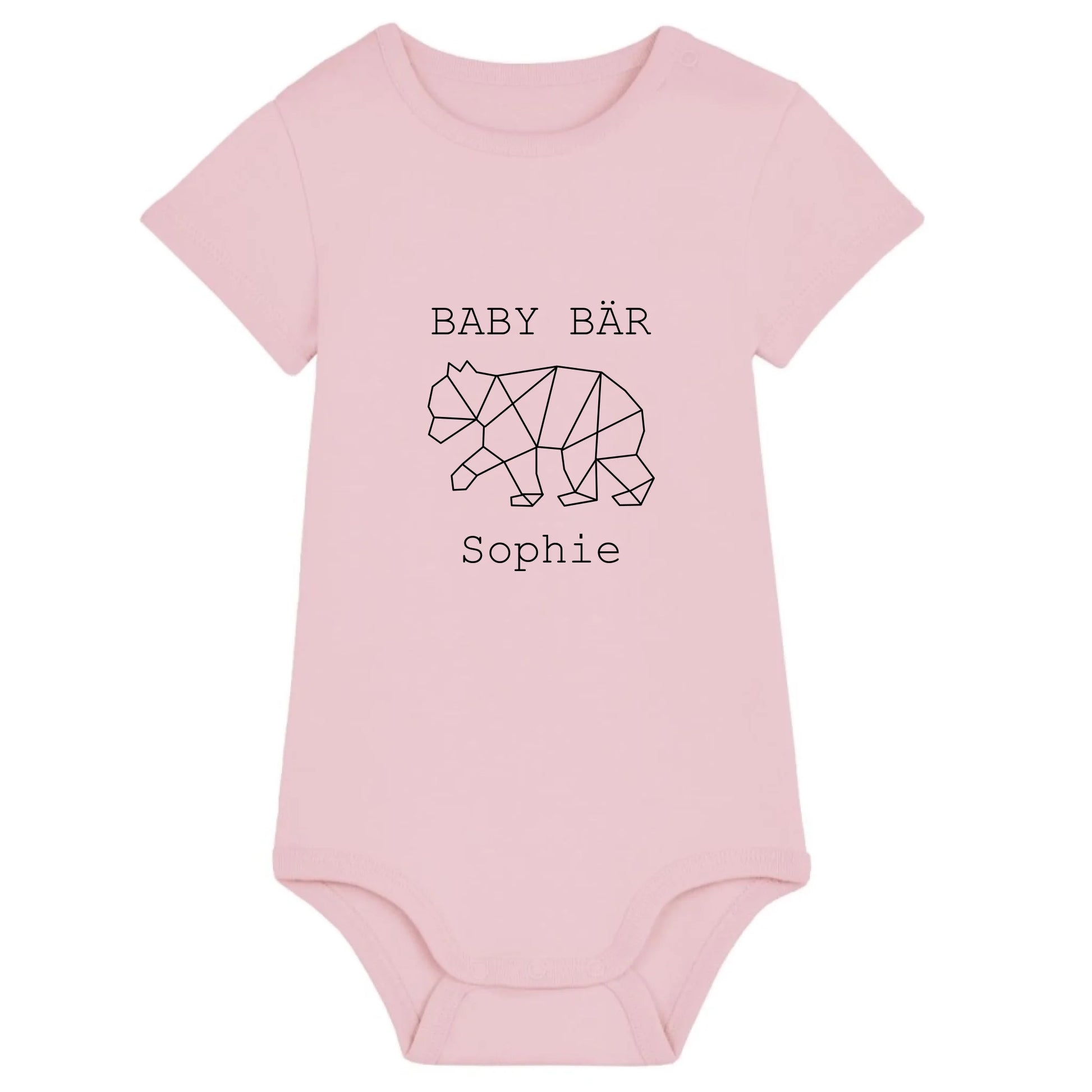 Baby Bär - Bio Baby Body *personalisierbar (mit Namen)* Baby Body ST ST Cotton-Pink
