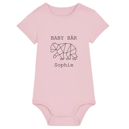 Baby Bär - Bio Baby Body *personalisierbar (mit Namen)* Baby Body ST ST Cotton-Pink