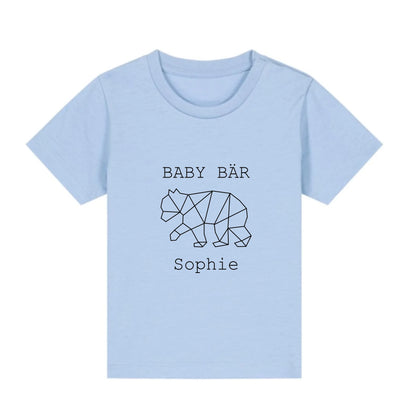Baby Bär - Bio Baby Shirt *personalisierbar (mit Namen)* Baby Creator T-Shirt ST ST NEU Blue-Soul