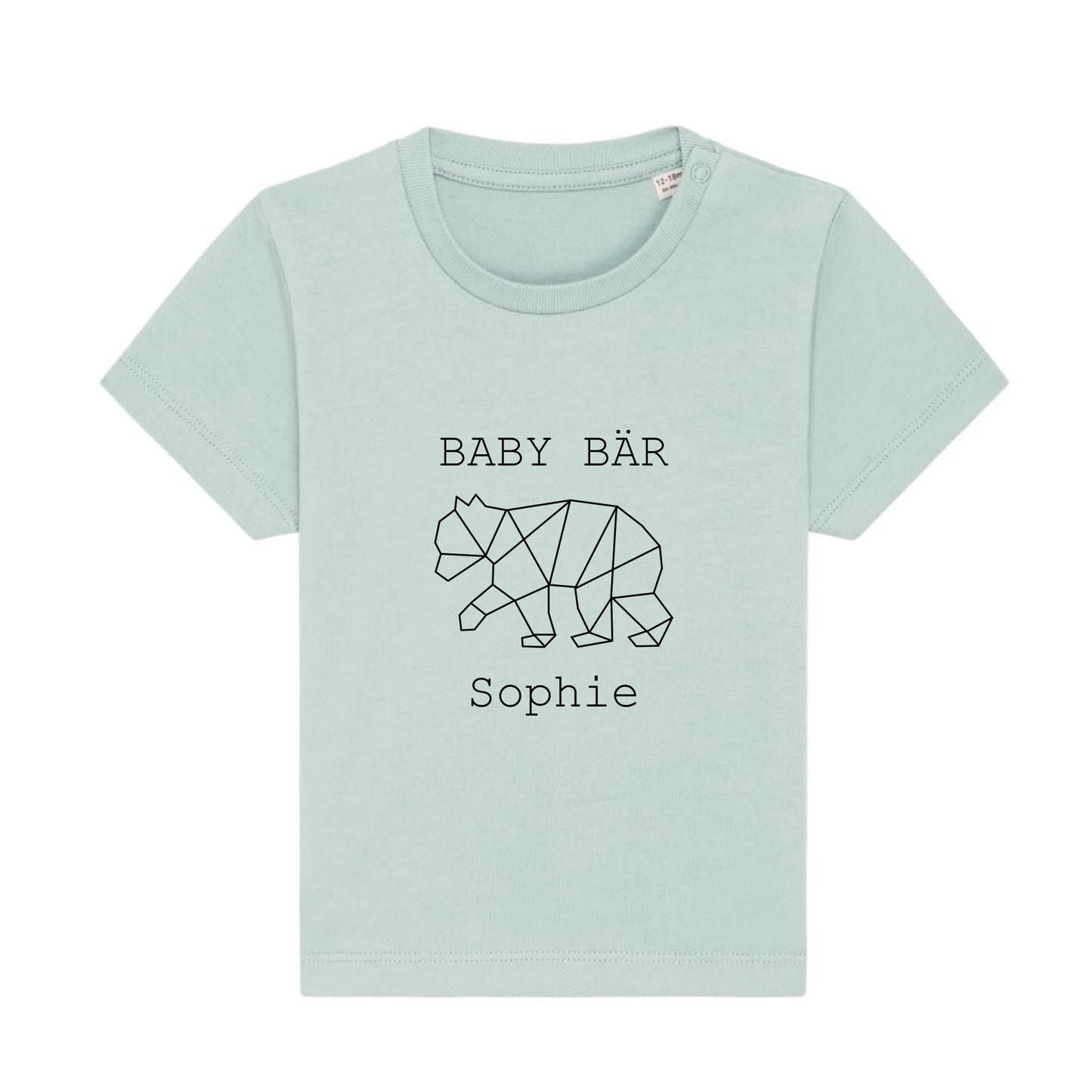 Baby Bär - Bio Baby Shirt *personalisierbar (mit Namen)* Baby Creator T-Shirt ST ST NEU Caribbean-Blue