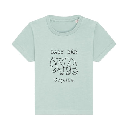 Baby Bär - Bio Baby Shirt *personalisierbar (mit Namen)* Baby Creator T-Shirt ST ST NEU Caribbean-Blue