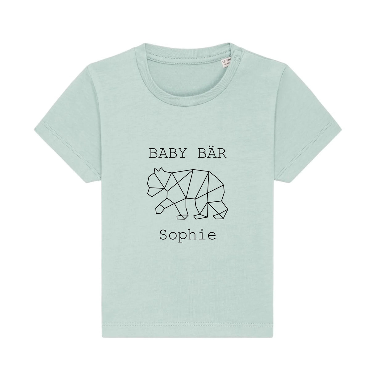 Baby Bär - Bio Baby Shirt *personalisierbar (mit Namen)* Baby Creator T-Shirt ST ST NEU Caribbean-Blue