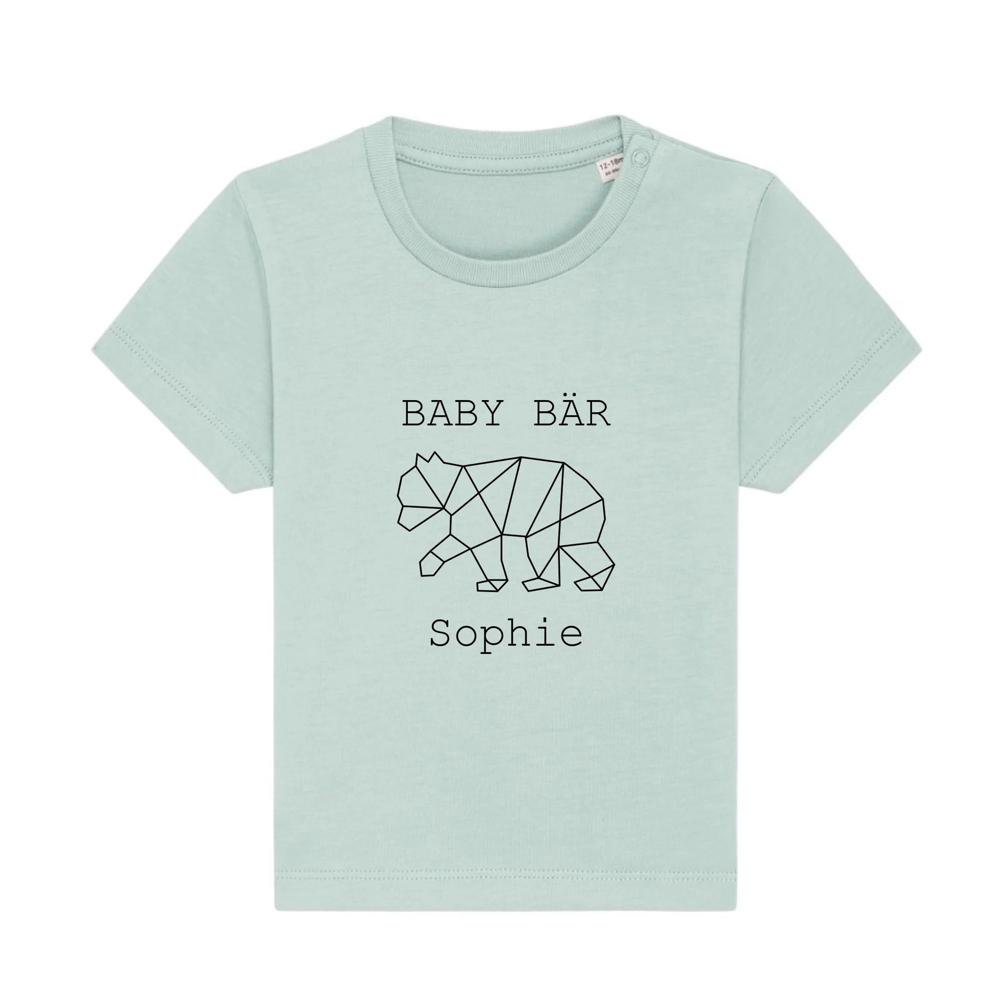 Baby Bär - Bio Baby Shirt *personalisierbar (mit Namen)* Baby Creator T-Shirt ST ST NEU Caribbean-Blue