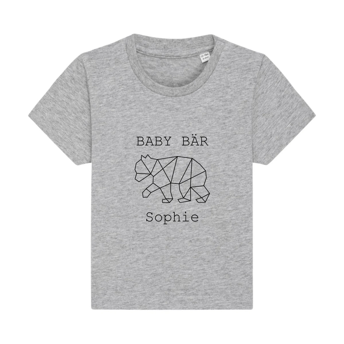 Baby Bär - Bio Baby Shirt *personalisierbar (mit Namen)* Baby Creator T-Shirt ST ST NEU Heather-Grey