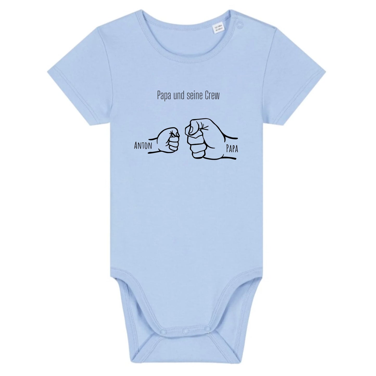 Papa und seine Crew - Bio Baby Body *personalisierbar* Baby Body ST ST Blue-Soul