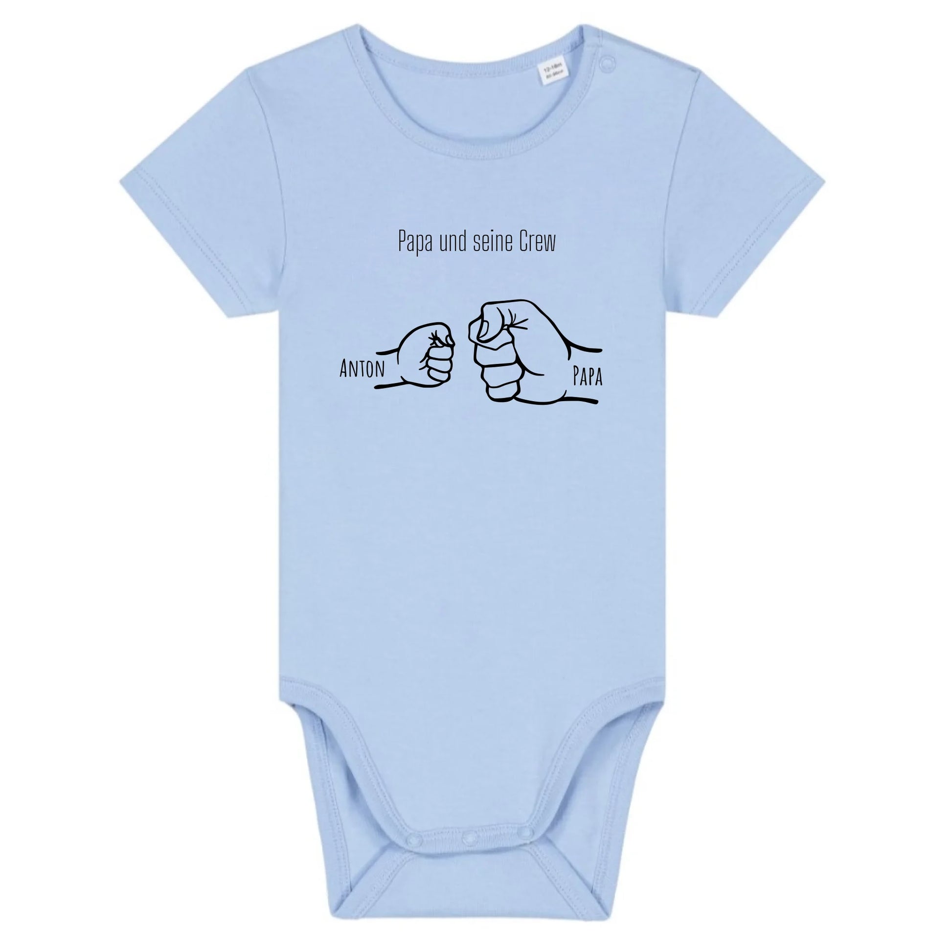 Papa und seine Crew - Bio Baby Body *personalisierbar* Baby Body ST ST Blue-Soul