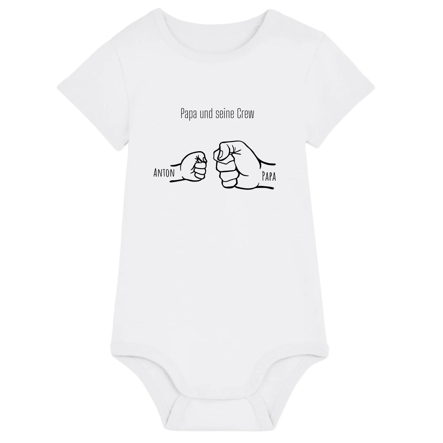 Papa und seine Crew - Bio Baby Body *personalisierbar* Baby Body ST ST White