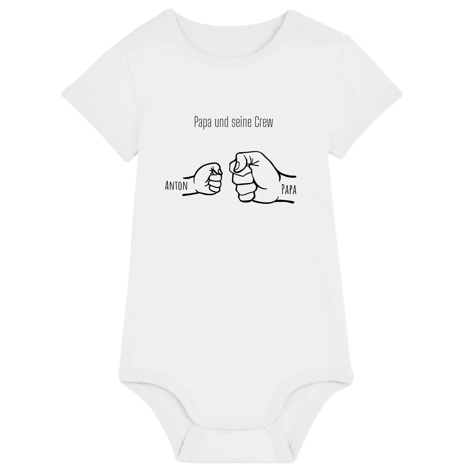 Papa und seine Crew - Bio Baby Body *personalisierbar* Baby Body ST ST White