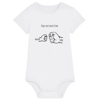 Papa und seine Crew - Bio Baby Body *personalisierbar* Baby Body ST ST White