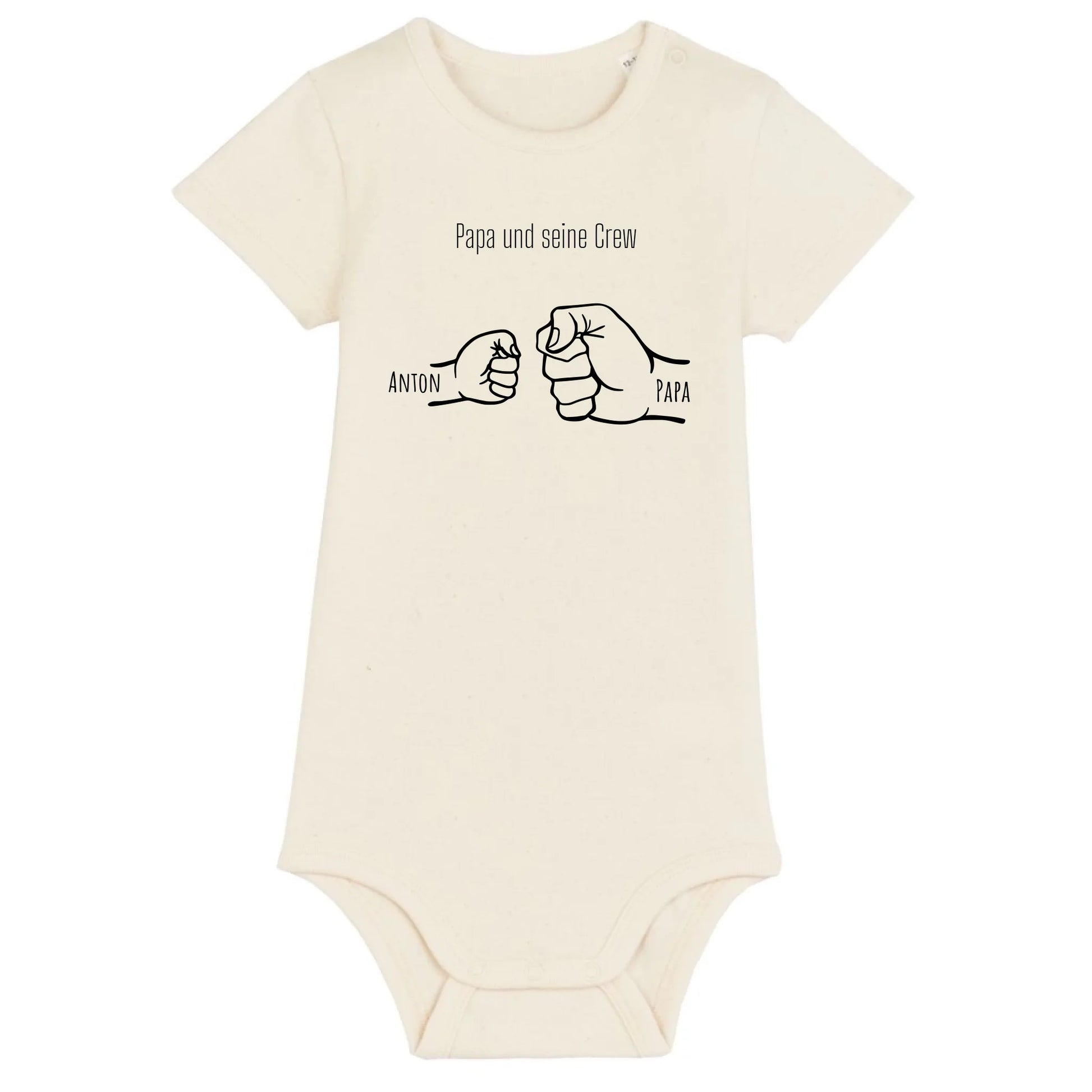 Papa und seine Crew - Bio Baby Body *personalisierbar* Baby Body ST ST Natural-Raw