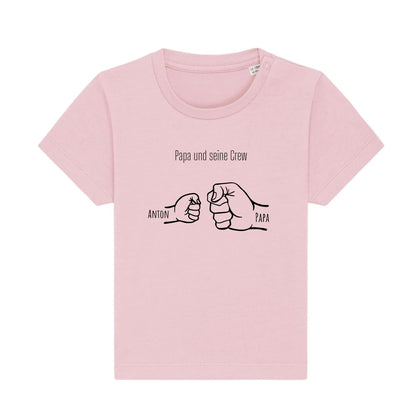 Papa und seine Crew - Bio Baby Shirt *personalisierbar* Baby Creator T-Shirt ST ST NEU Cotton-Pink