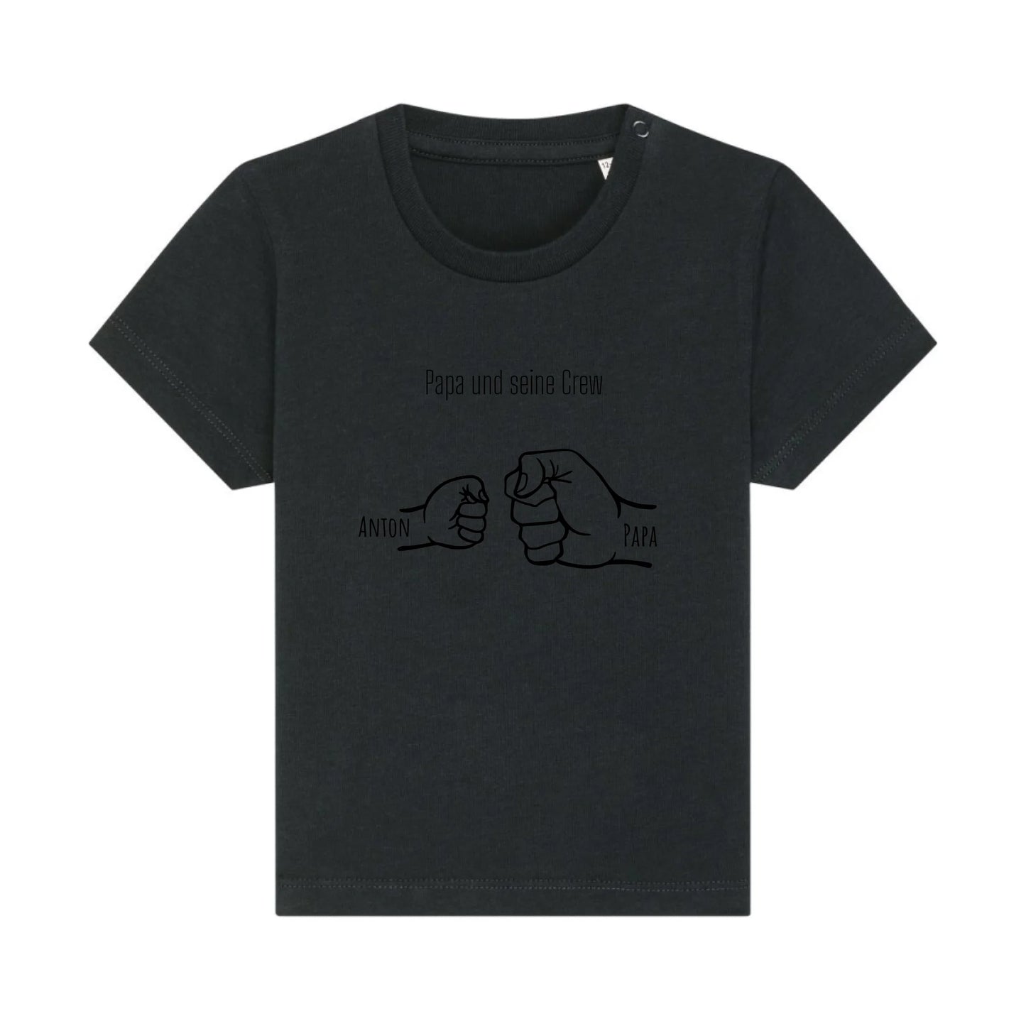 Papa und seine Crew - Bio Baby Shirt *personalisierbar* Baby Creator T-Shirt ST ST NEU Black