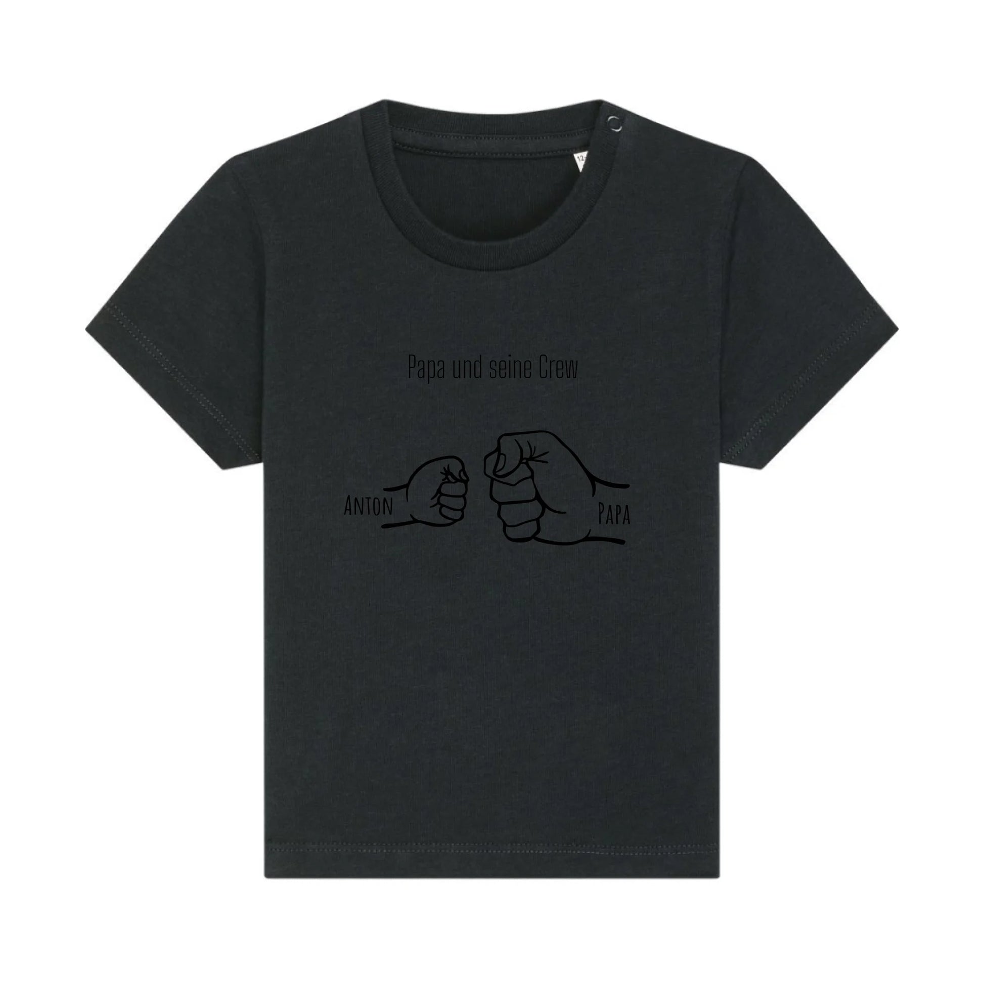 Papa und seine Crew - Bio Baby Shirt *personalisierbar* Baby Creator T-Shirt ST ST NEU Black