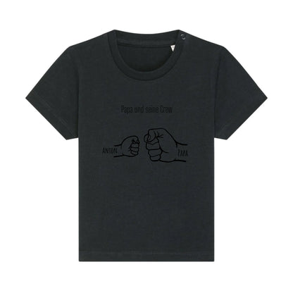 Papa und seine Crew - Bio Baby Shirt *personalisierbar* Baby Creator T-Shirt ST ST NEU Black