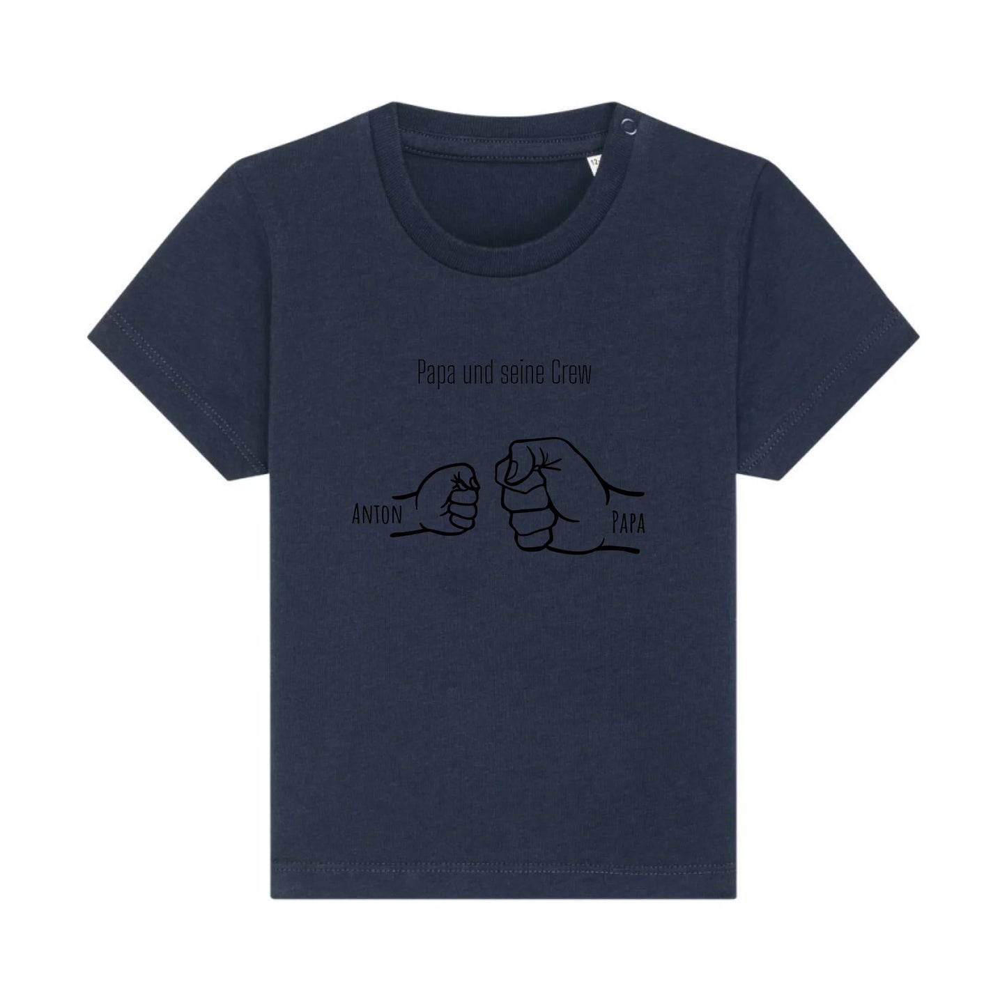 Papa und seine Crew - Bio Baby Shirt *personalisierbar* Baby Creator T-Shirt ST ST NEU French-Navy