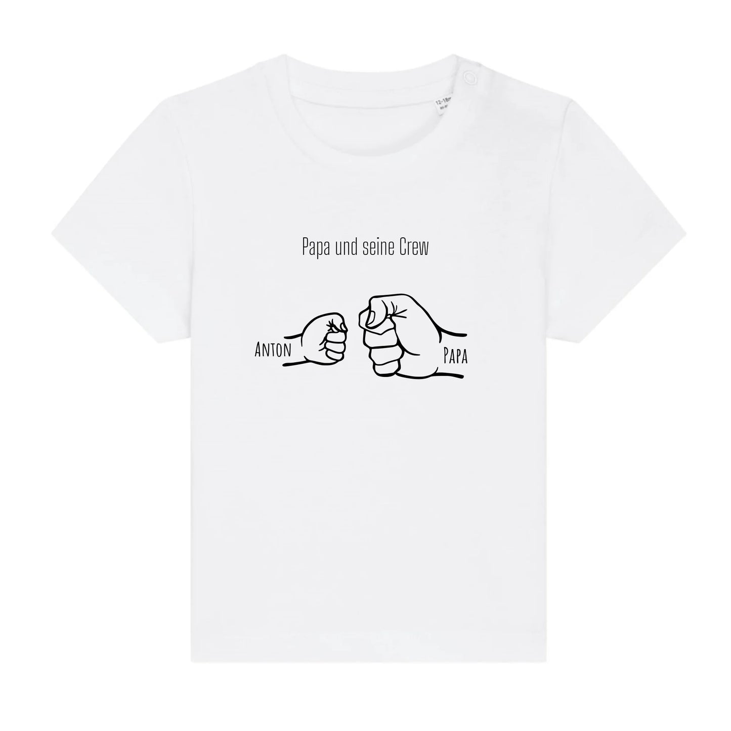 Papa und seine Crew - Bio Baby Shirt *personalisierbar* Baby Creator T-Shirt ST ST NEU White