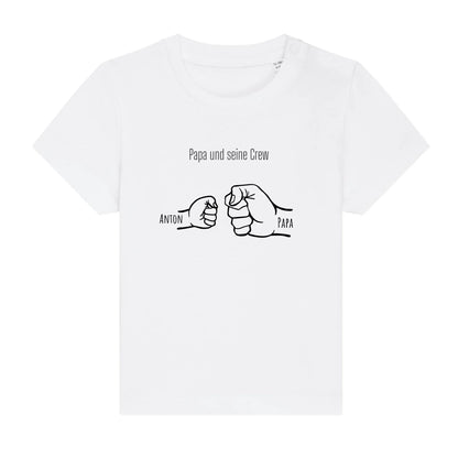Papa und seine Crew - Bio Baby Shirt *personalisierbar* Baby Creator T-Shirt ST ST NEU White