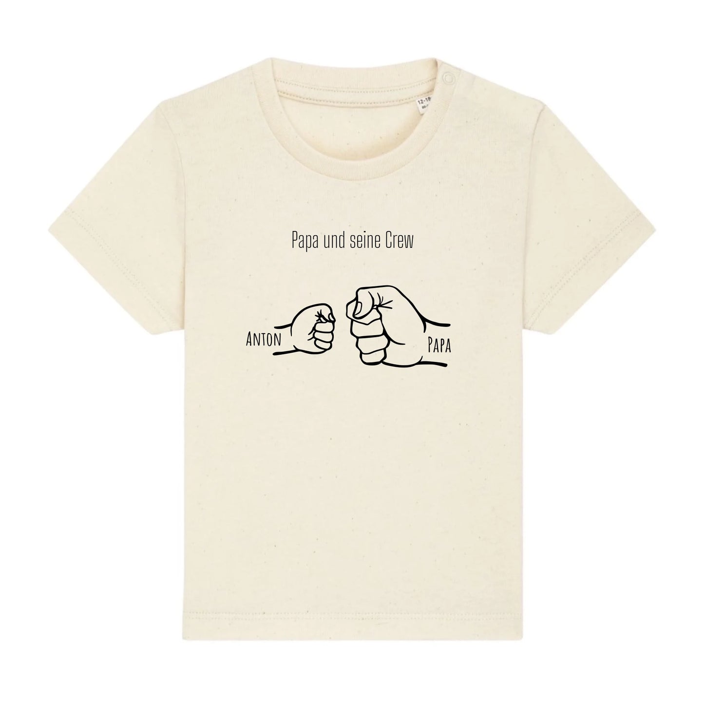 Papa und seine Crew - Bio Baby Shirt *personalisierbar* Baby Creator T-Shirt ST ST NEU Natural-Raw