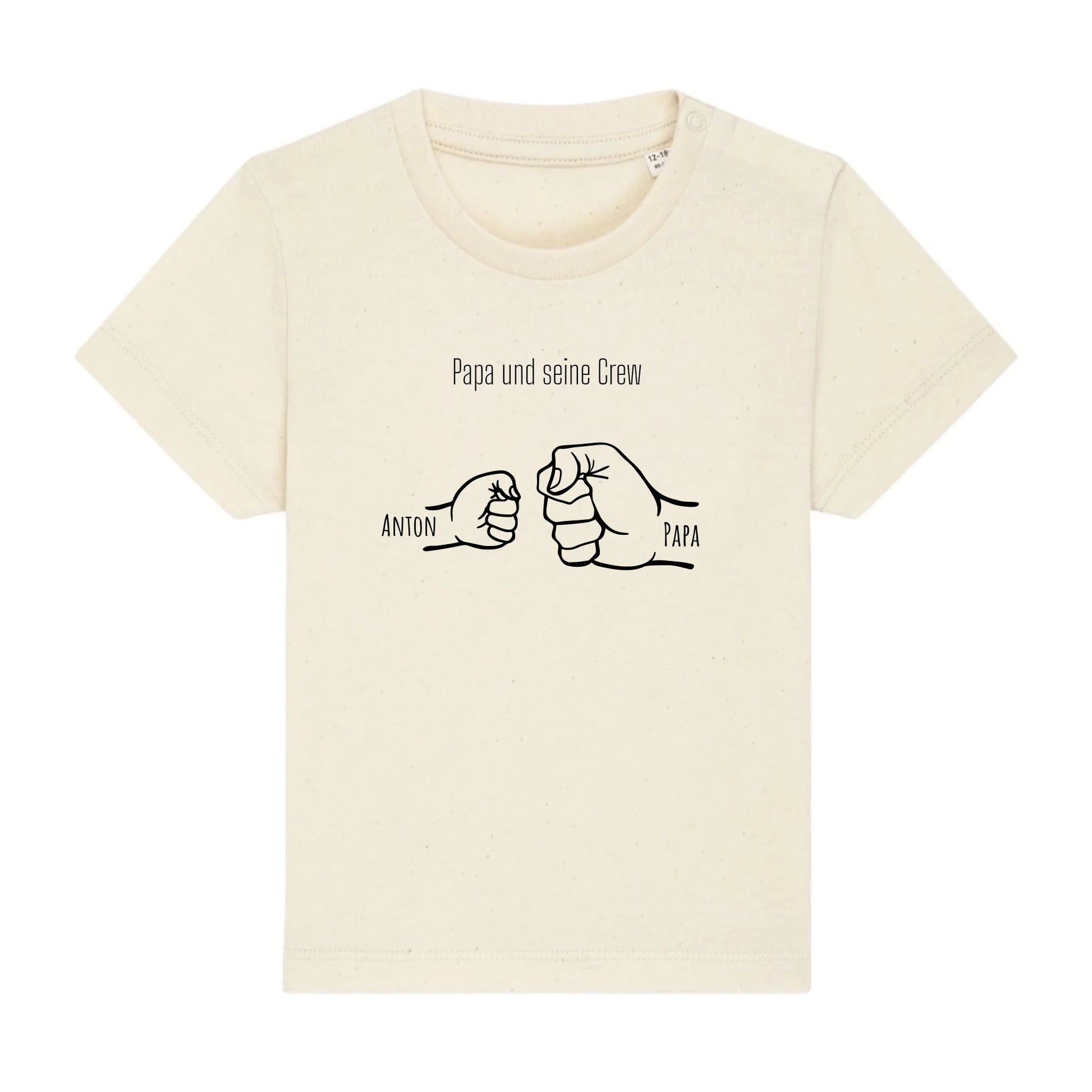 Papa und seine Crew - Bio Baby Shirt *personalisierbar* Baby Creator T-Shirt ST ST NEU Natural-Raw