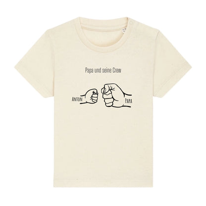 Papa und seine Crew - Bio Baby Shirt *personalisierbar* Baby Creator T-Shirt ST ST NEU Natural-Raw