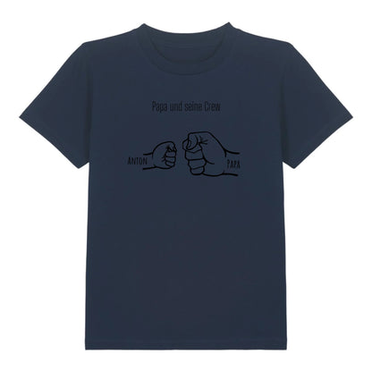Papa und seine Crew - Bio Kinder Shirt *personalisierbar* Mini Creator Shirt 2.0 ST ST French-Navy