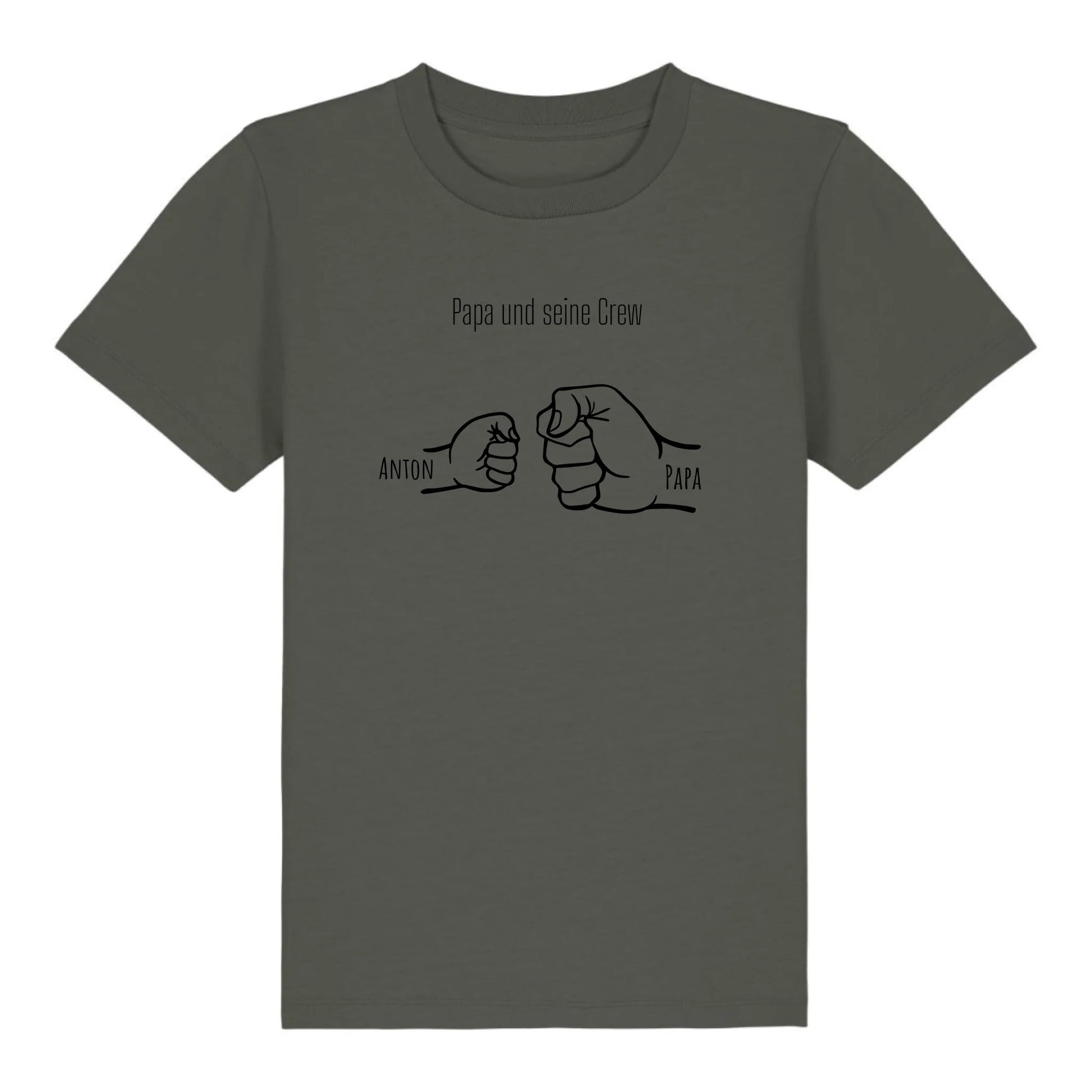 Papa und seine Crew - Bio Kinder Shirt *personalisierbar* Mini Creator Shirt 2.0 ST ST Khaki