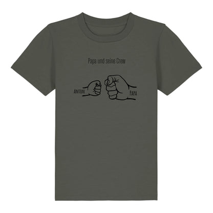 Papa und seine Crew - Bio Kinder Shirt *personalisierbar* Mini Creator Shirt 2.0 ST ST Khaki