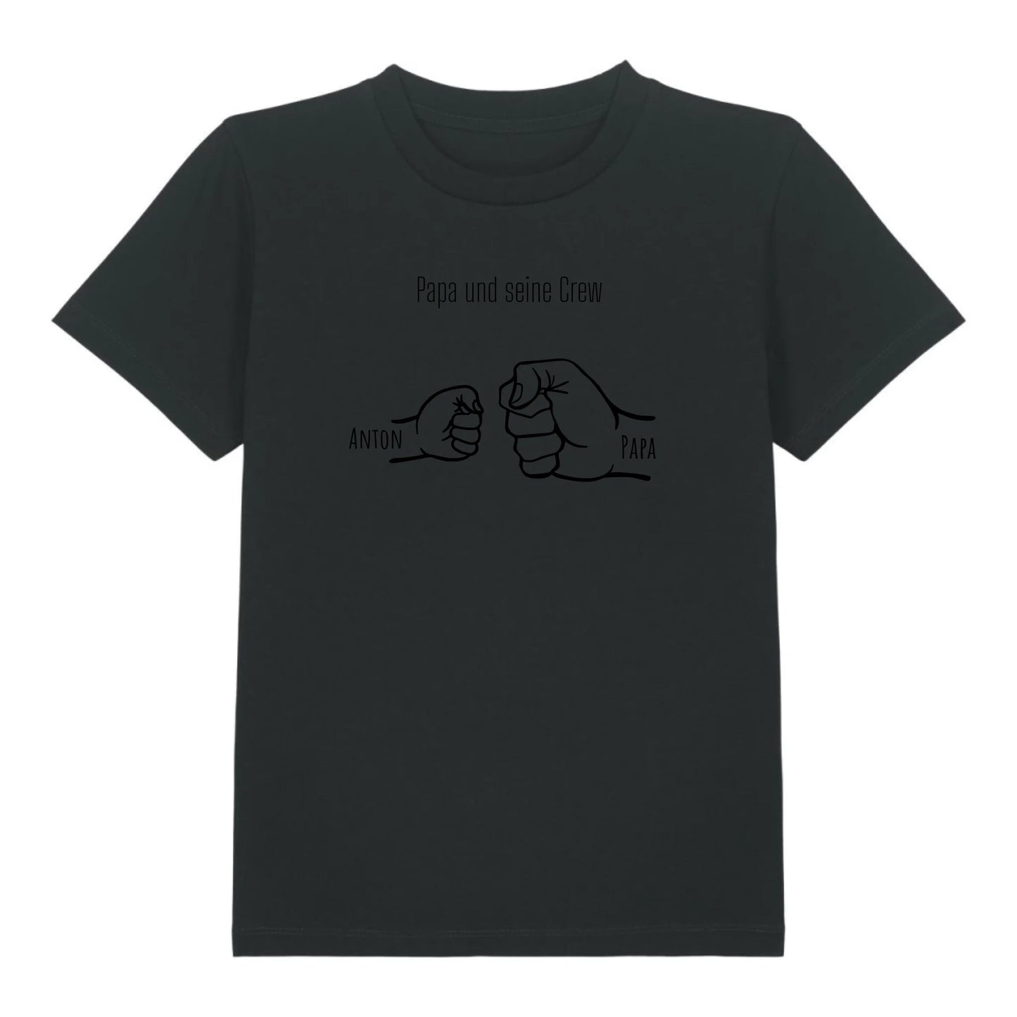 Papa und seine Crew - Bio Kinder Shirt *personalisierbar* Mini Creator Shirt 2.0 ST ST Black