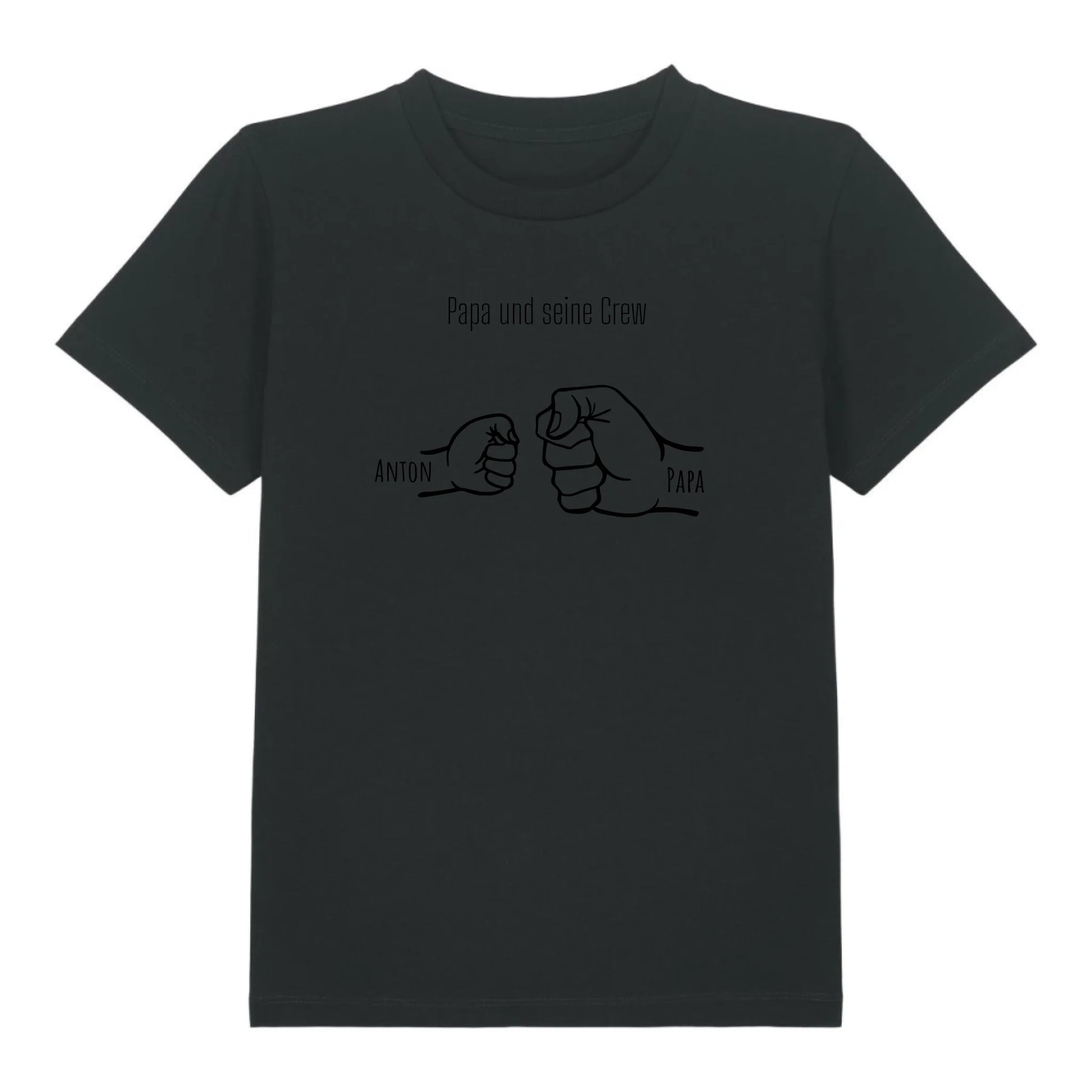 Papa und seine Crew - Bio Kinder Shirt *personalisierbar* Mini Creator Shirt 2.0 ST ST Black