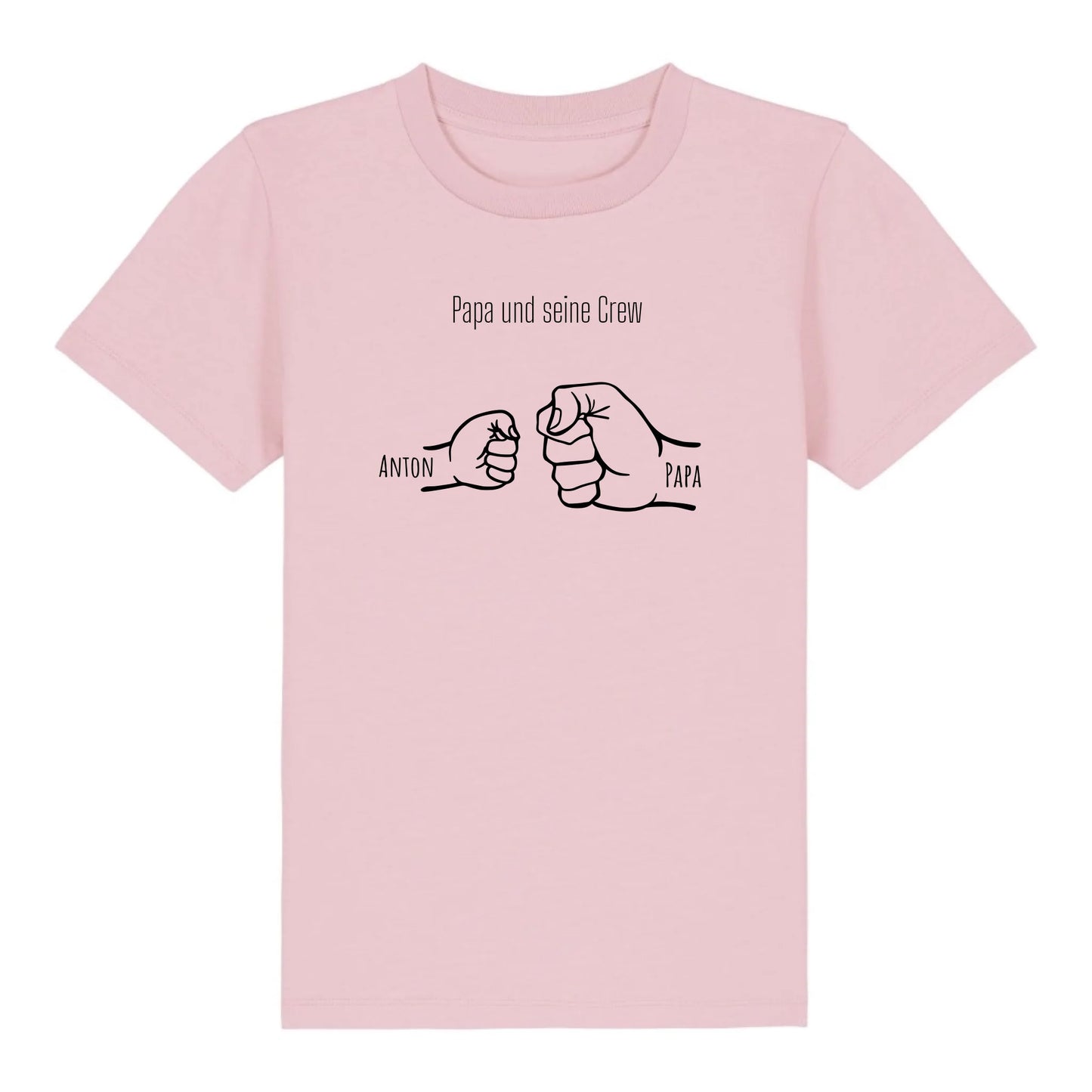 Papa und seine Crew - Bio Kinder Shirt *personalisierbar* Mini Creator Shirt 2.0 ST ST Cotton-Pink
