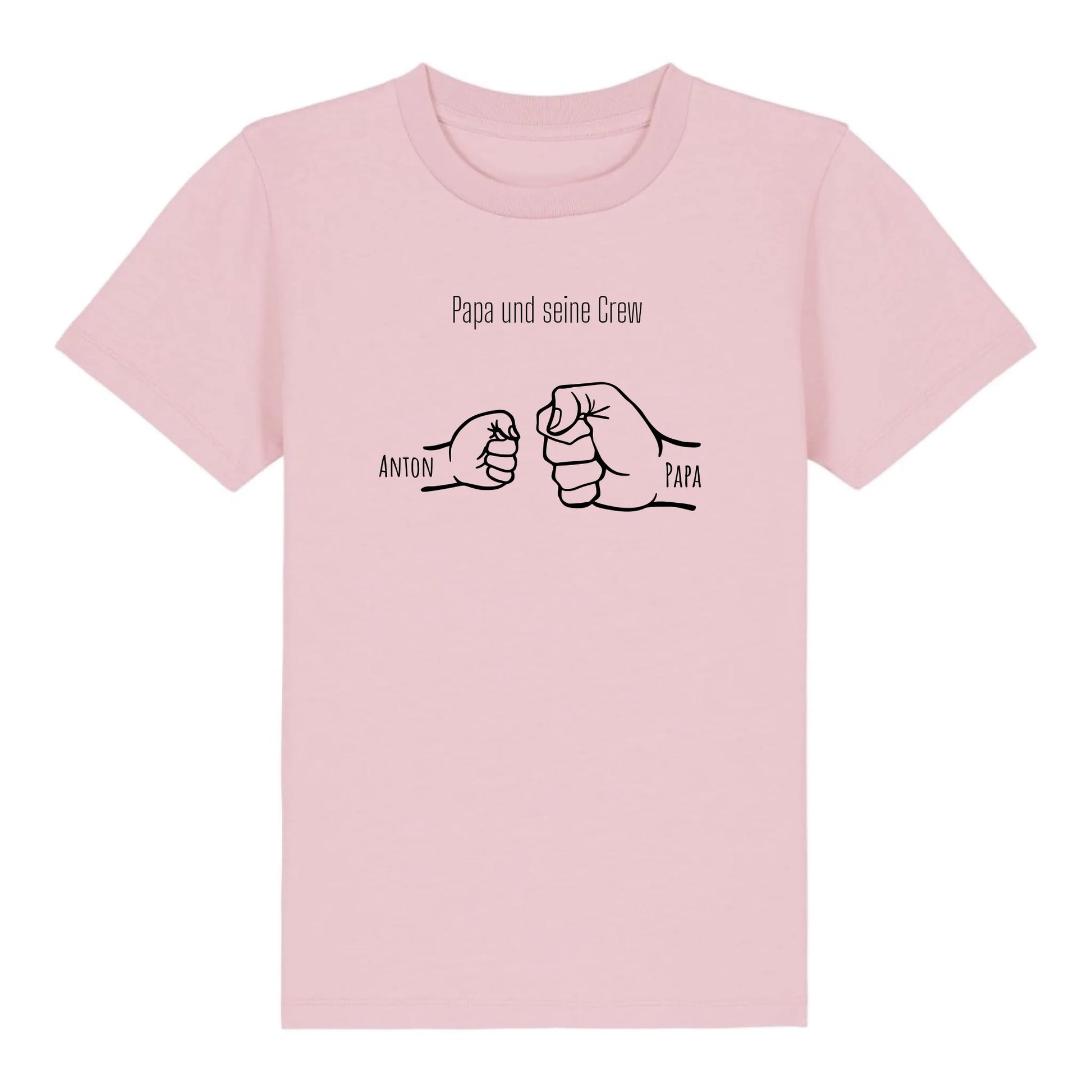 Papa und seine Crew - Bio Kinder Shirt *personalisierbar* Mini Creator Shirt 2.0 ST ST Cotton-Pink