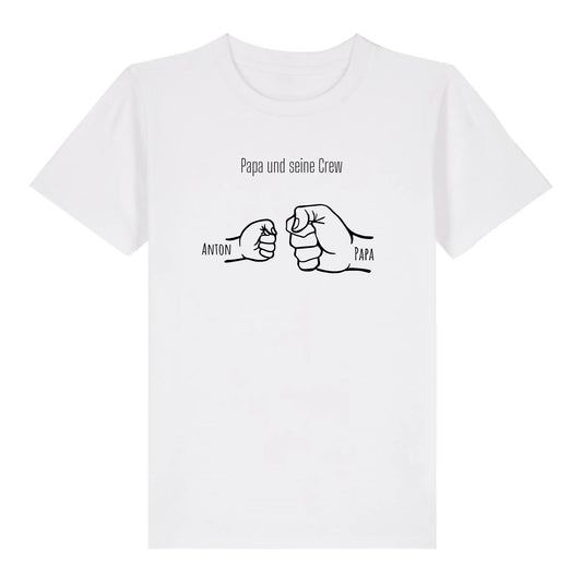 Papa und seine Crew - Bio Kinder Shirt *personalisierbar* Mini Creator Shirt 2.0 ST ST White