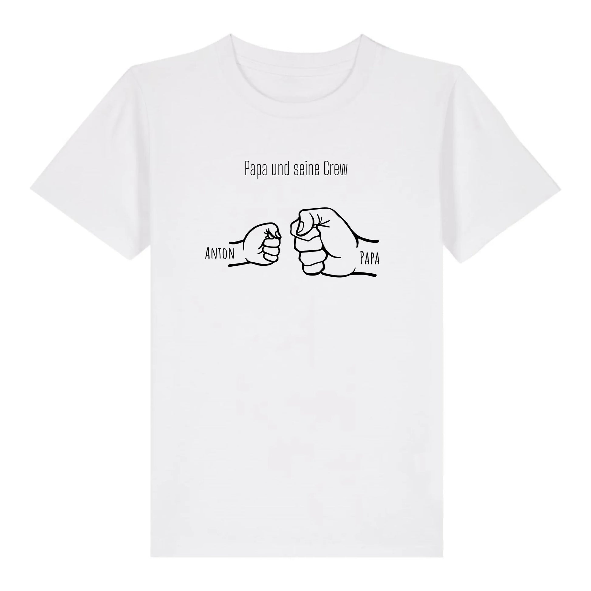 Papa und seine Crew - Bio Kinder Shirt *personalisierbar* Mini Creator Shirt 2.0 ST ST White