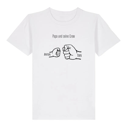 Papa und seine Crew - Bio Kinder Shirt *personalisierbar* Mini Creator Shirt 2.0 ST ST White