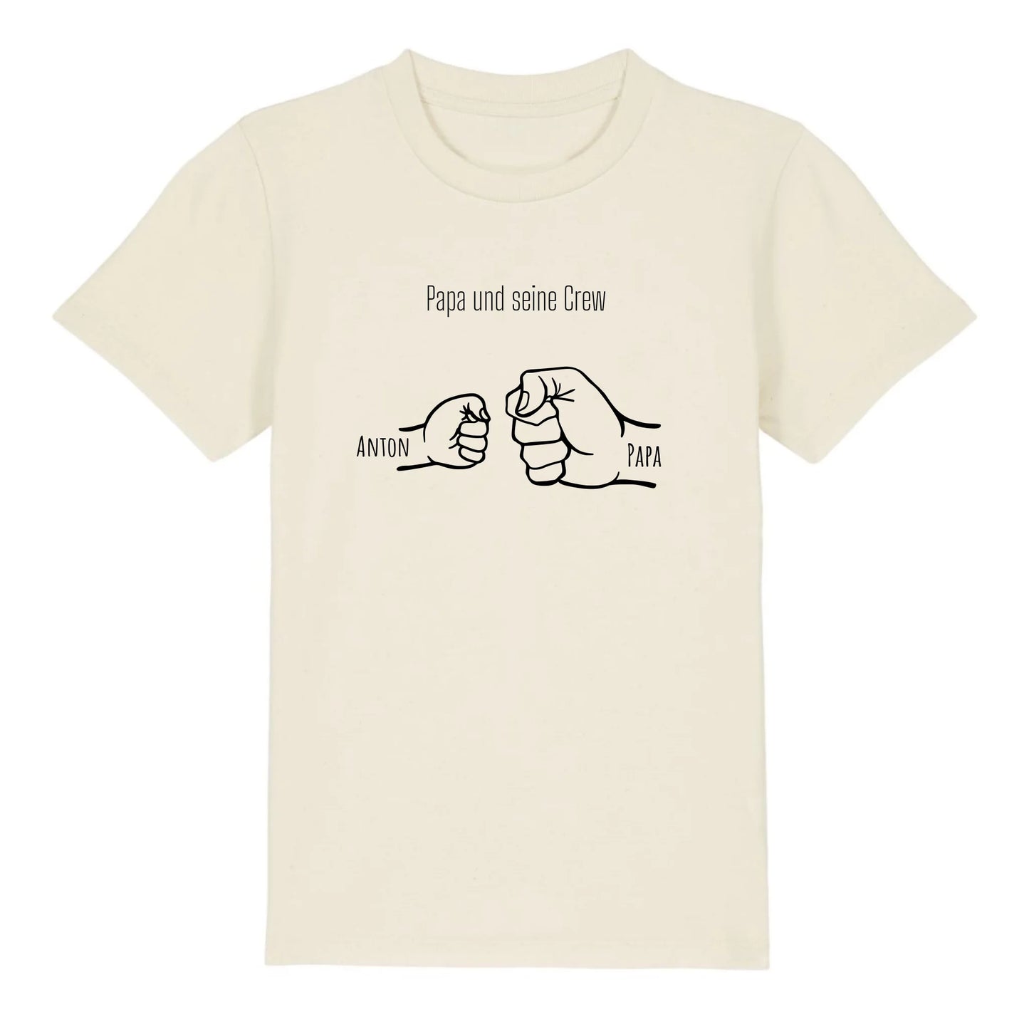 Papa und seine Crew - Bio Kinder Shirt *personalisierbar* Mini Creator Shirt 2.0 ST ST Natural-Raw