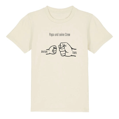 Papa und seine Crew - Bio Kinder Shirt *personalisierbar* Mini Creator Shirt 2.0 ST ST Natural-Raw